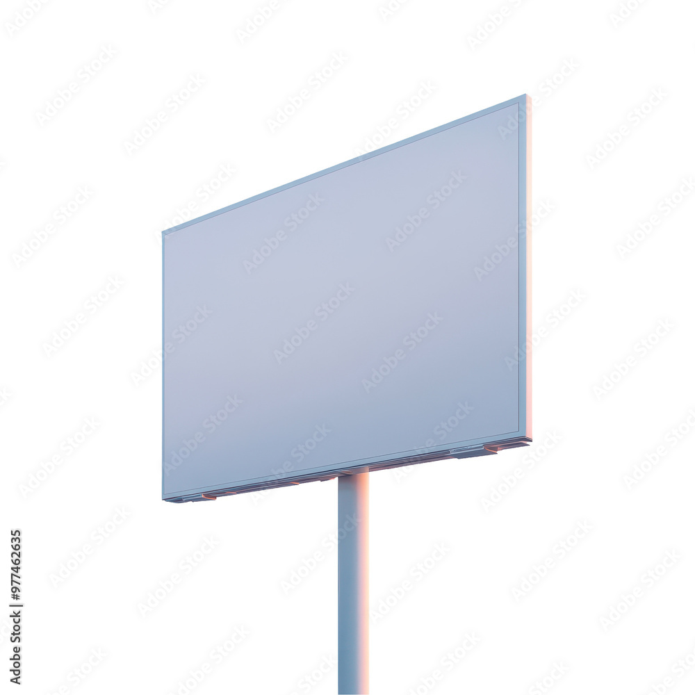 A large white billboard with no writing on it A large white billboard with no writing on it