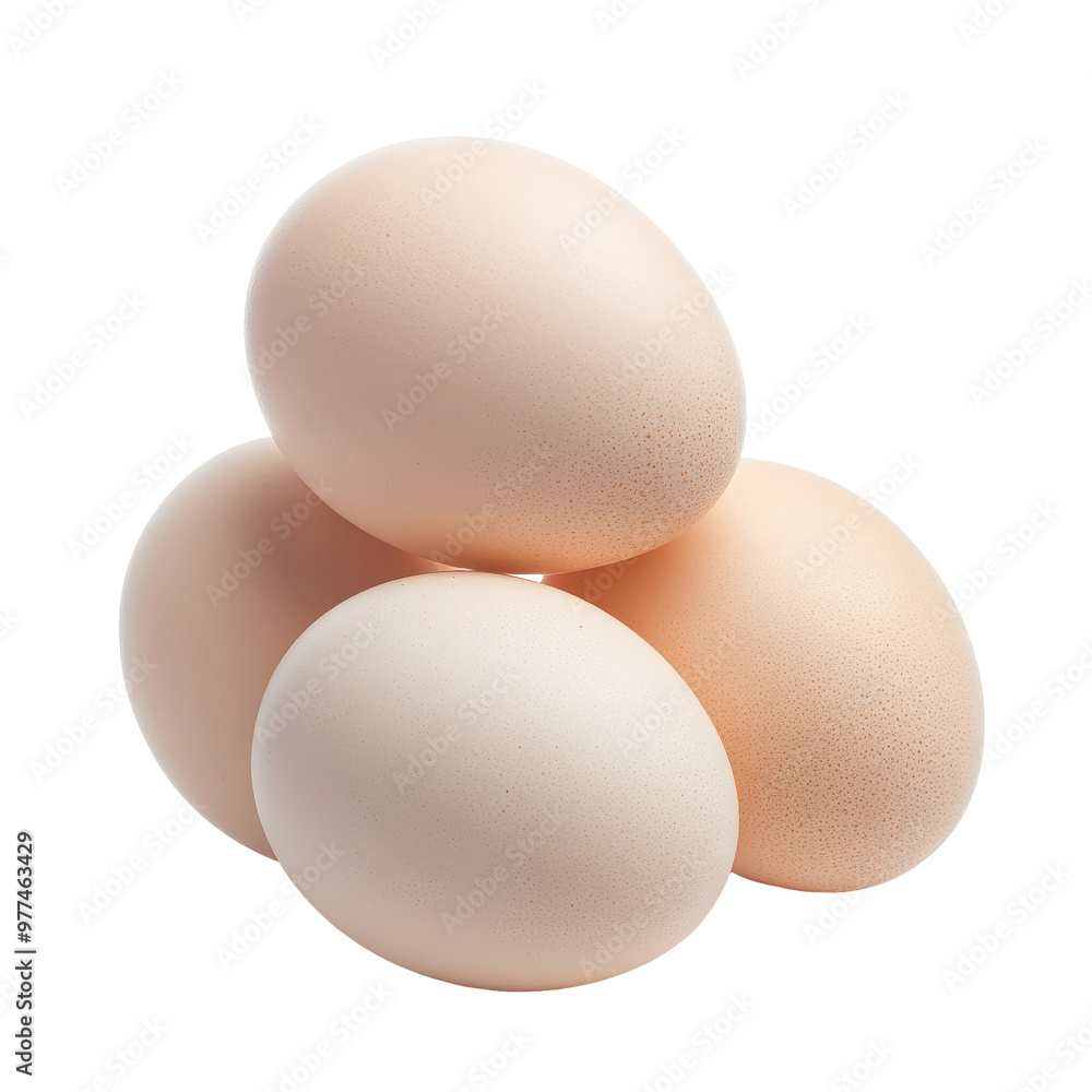 Four eggs stacked on top of each other Four eggs stacked on top of each other