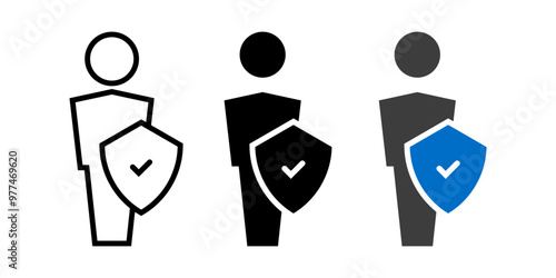 Employee Insurance icon set. Insurance sign. for mobile concept and web design. vector illustration on white background