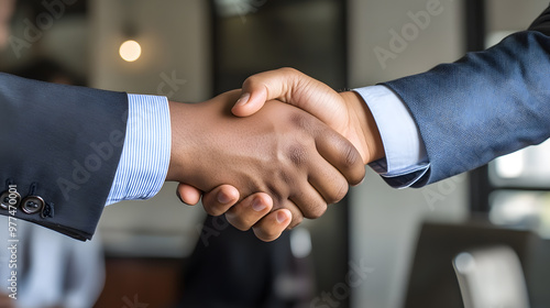 Closeup of handshake of business partners