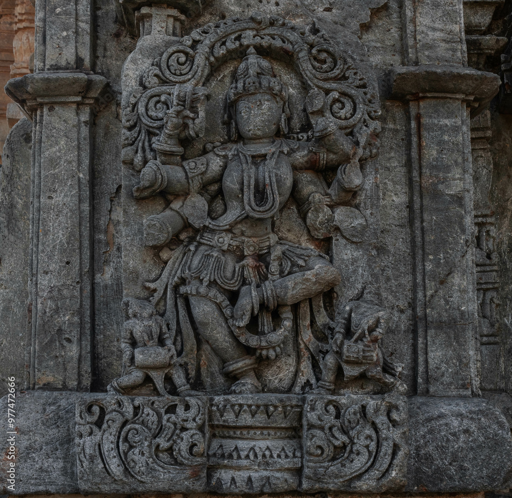 Intricate carvings and sculptures of the Hoysala temples in Belur, India. Intricate carvings and sculptures of the Hoysala temples in Belur, India.