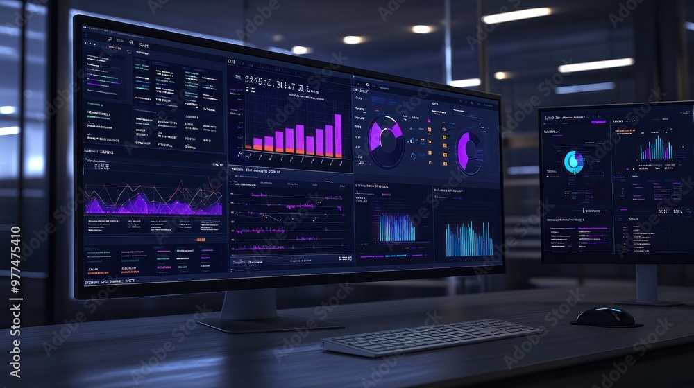 A data management dashboard with real-time storage metrics, automated backups, and security monitoring for enterprise IT systems. A data management dashboard with real-time storage metrics, automated backups, and security monitoring for enterprise IT systems.