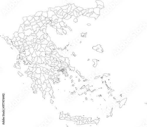 GREECE MAP WITH DIVISIONS STATES DEPARTMENTS	
