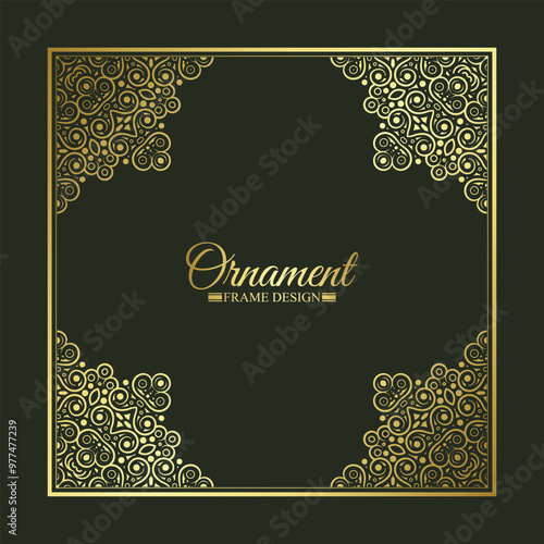 Luxury hotel label template. Trendy vintage royal ornament frames illustration.
