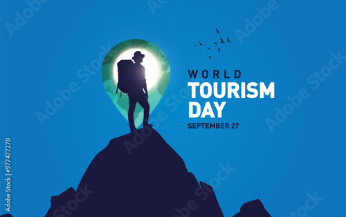 World Tourism Day concept vector illustration. Travel concept illustration.