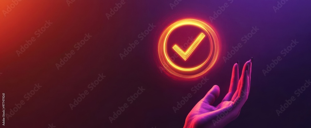 The Hand with Checkmark Symbol The Hand with Checkmark Symbol