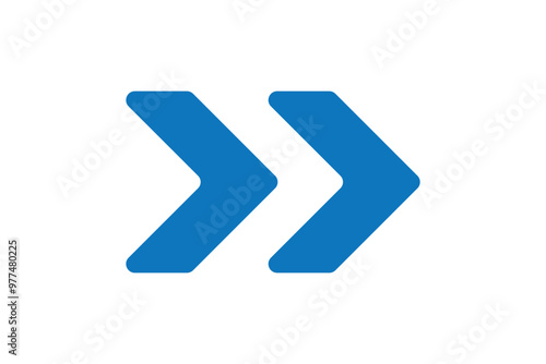Black vector double chevrons pointing right upp down