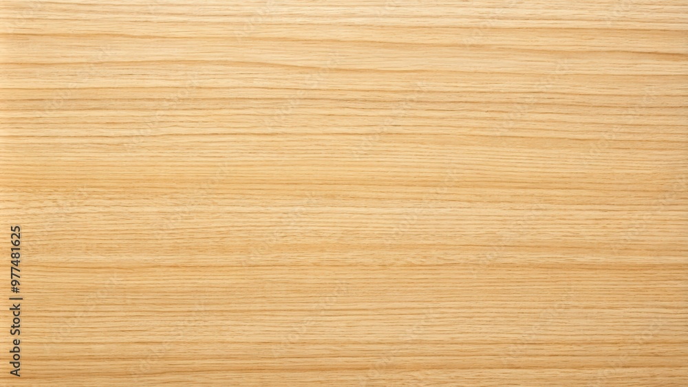 Naklejka premium Natural beech veneer background in warm beige color with a long wood texture pattern