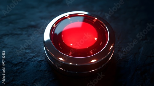  single red signal light with a chrome ring