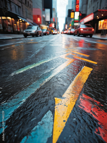 Hand-Drawn Chalk Directional Arrows and Marks