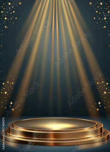 Stage podium for Award Ceremony poster banner