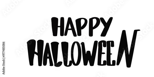 vector text happy halloween 
