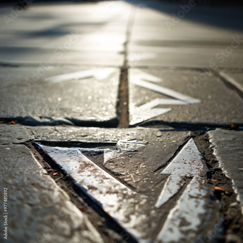 Hand-Drawn Chalk Directional Arrows and Marks