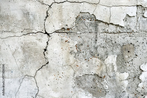 Detailed cracked white surface texture, providing a raw and distressed appearance, ideal for industrial and architectural backgrounds.
