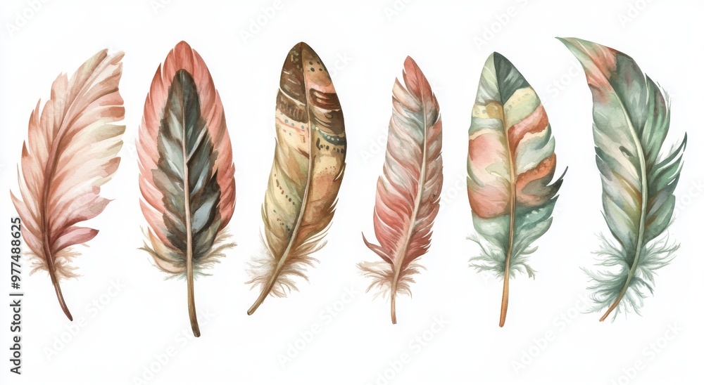 Tropical border for wallpaper. Collection exotic branches. Botanical illustration isolated on white. Set of watercolor banana leaves. Tropical border for wallpaper. Collection exotic branches. Botanical illustration isolated on white. Set of watercolor banana leaves.
