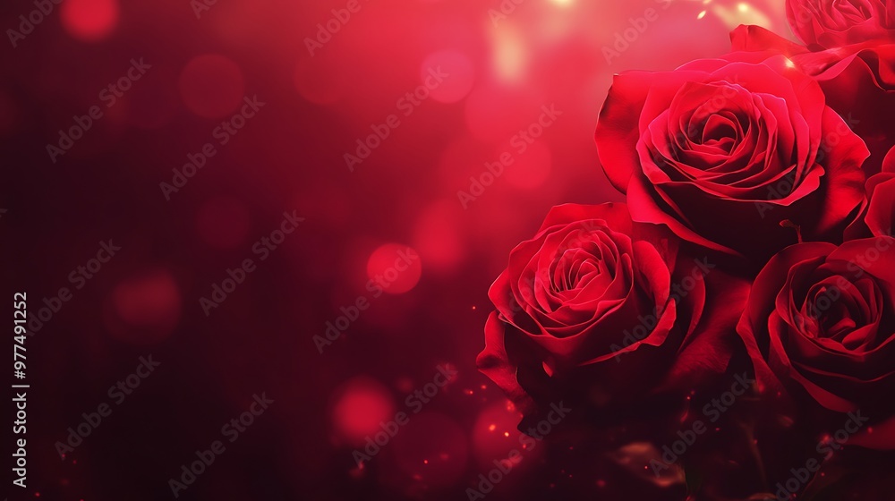 Close-up of Red Roses with a Soft, Blurry Background Close-up of Red Roses with a Soft, Blurry Background