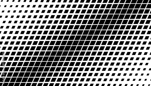 Black and white seamless geometric pattern halftone. Vector Format Illustration. Smooth transition of geometric shape 
