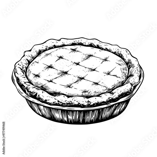 pie on a white background