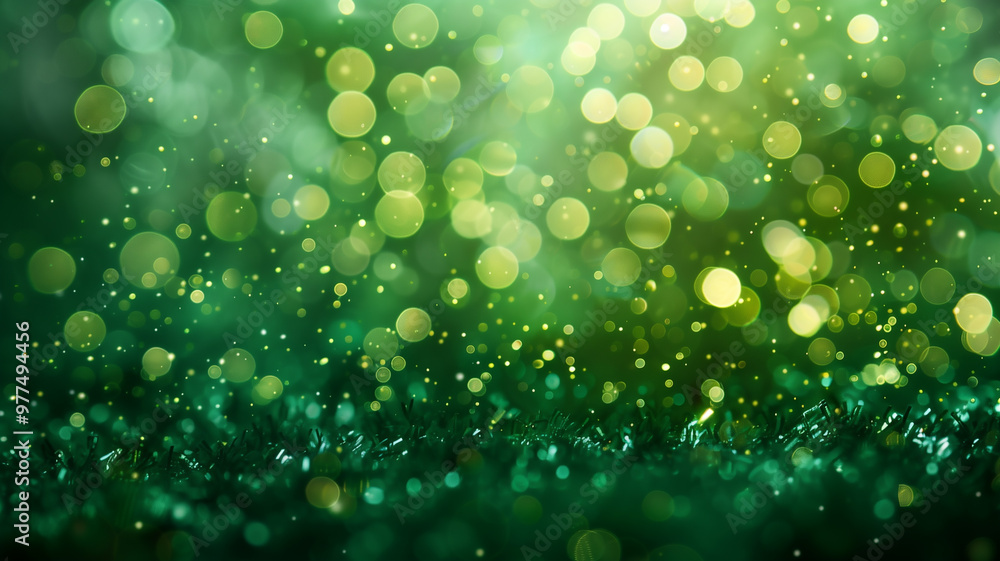 Closeup of Pine Branch with Green Bokeh Lights
Closeup of Pine Branch with Green Bokeh Lights