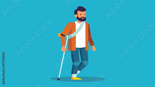 Accident insurance of a patient suffered a leg injury and had to use crutches to walk
