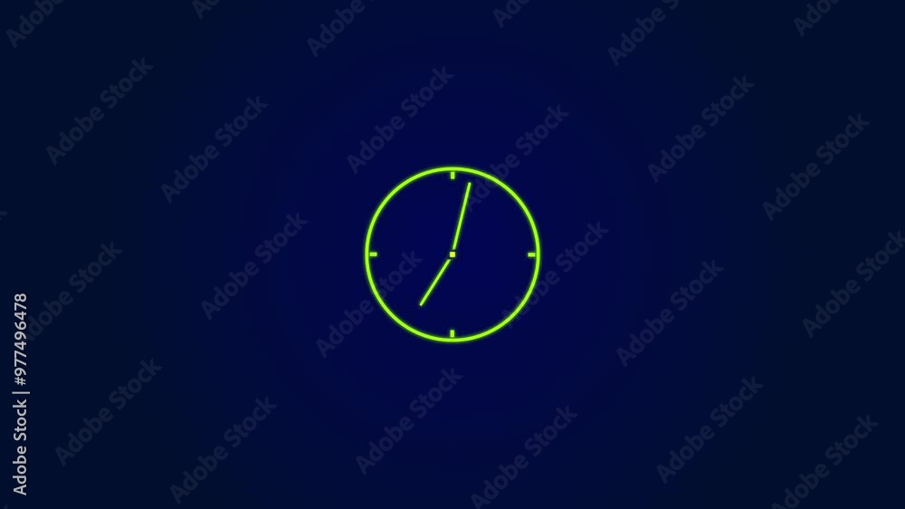 Clock icon countdown 24 hour day fast speed animation. Clock icon countdown 24 hour day fast speed animation.