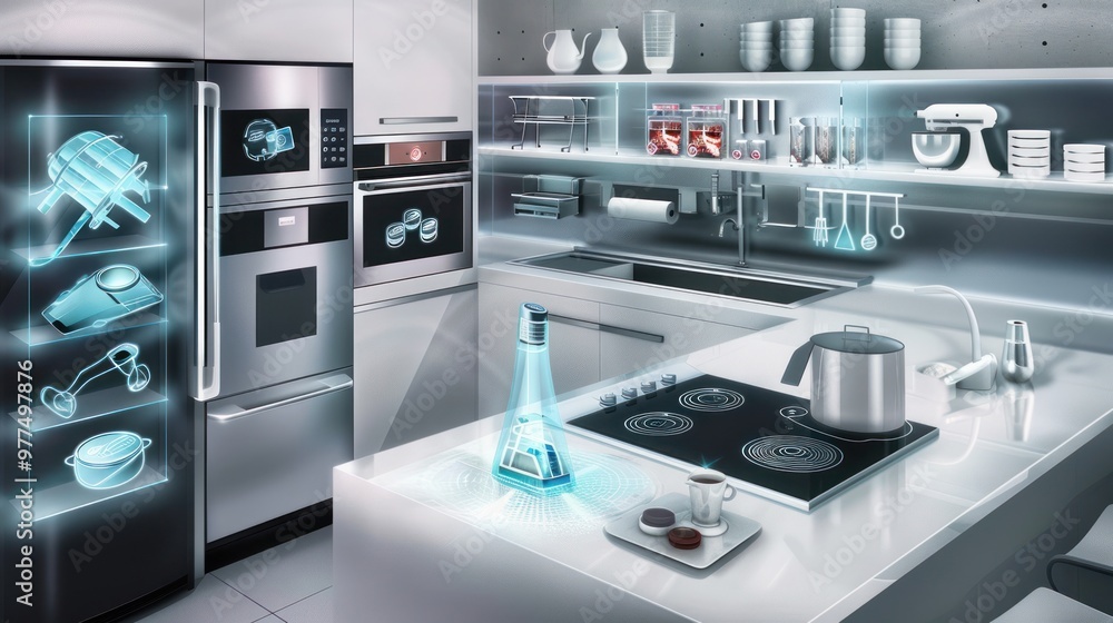 Smart Kitchen with futuristic Appliances Smart Kitchen with futuristic Appliances