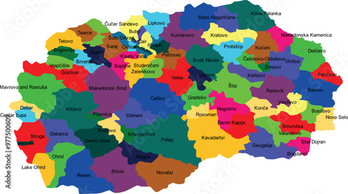 MACEDONIA MAP with its administrative divisions and regions	
