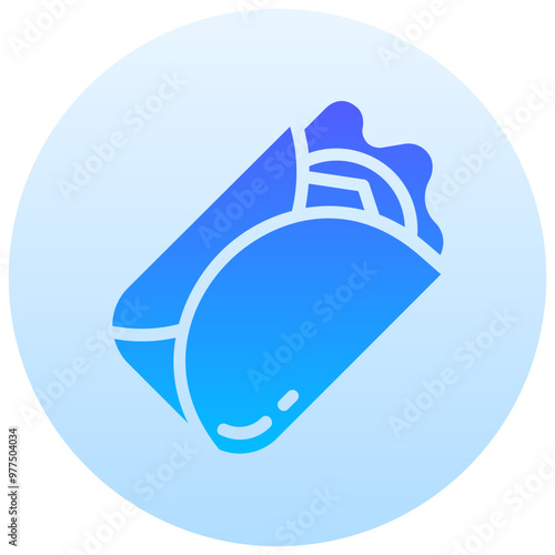 burrito round gradient vector icon