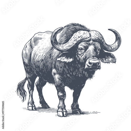 buffalo vector illustration
