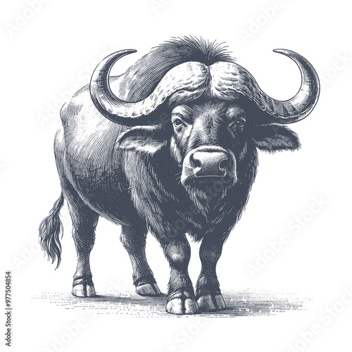 buffalo vector illustration