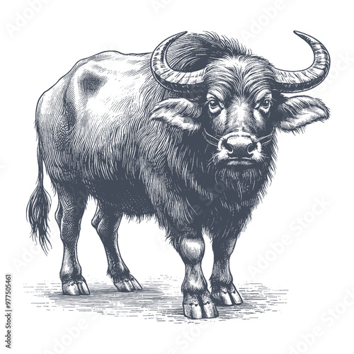 buffalo vector illustration