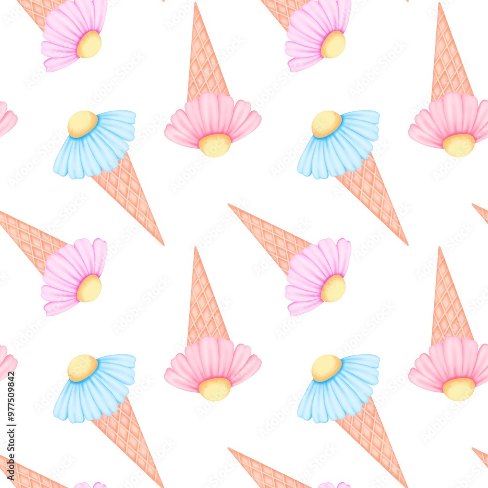 Seamless pattern with decorative flowers. Hand draw illustration. For fabric, packaging paper, scrapbooking. Seamless pattern with decorative flowers. Hand draw illustration. For fabric, packaging paper, scrapbooking.