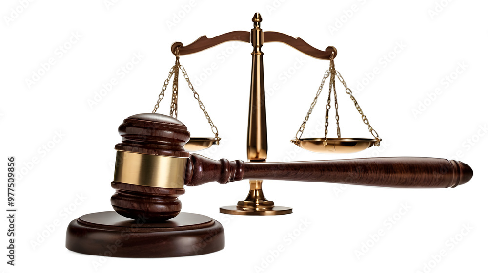 gavel and scales of justice isolated on white, transparent background gavel and scales of justice isolated on white, transparent background