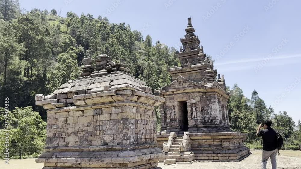 Semarang Regency, Central Java, Indonesia - September 30, 2023: Aesthetic temple video. Semarang Regency, Central Java, Indonesia - September 30, 2023: Aesthetic temple video.