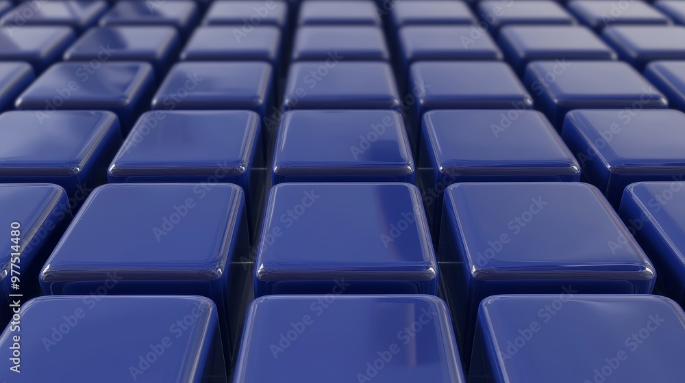 Blue, 3D rendered tech background with perfectly sized multisized cubes. Blue, 3D rendered tech background with perfectly sized multisized cubes.