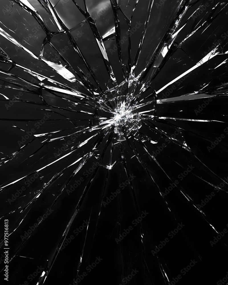 Obraz premium Shattered Glass Impact Background