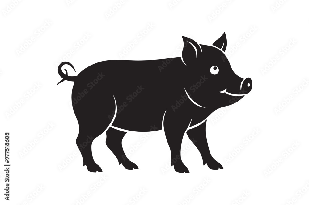 Pig silhouette vector illustration, Pig silhouette vector. Pig silhouette PNG Pig silhouette vector illustration, Pig silhouette vector. Pig silhouette PNG
