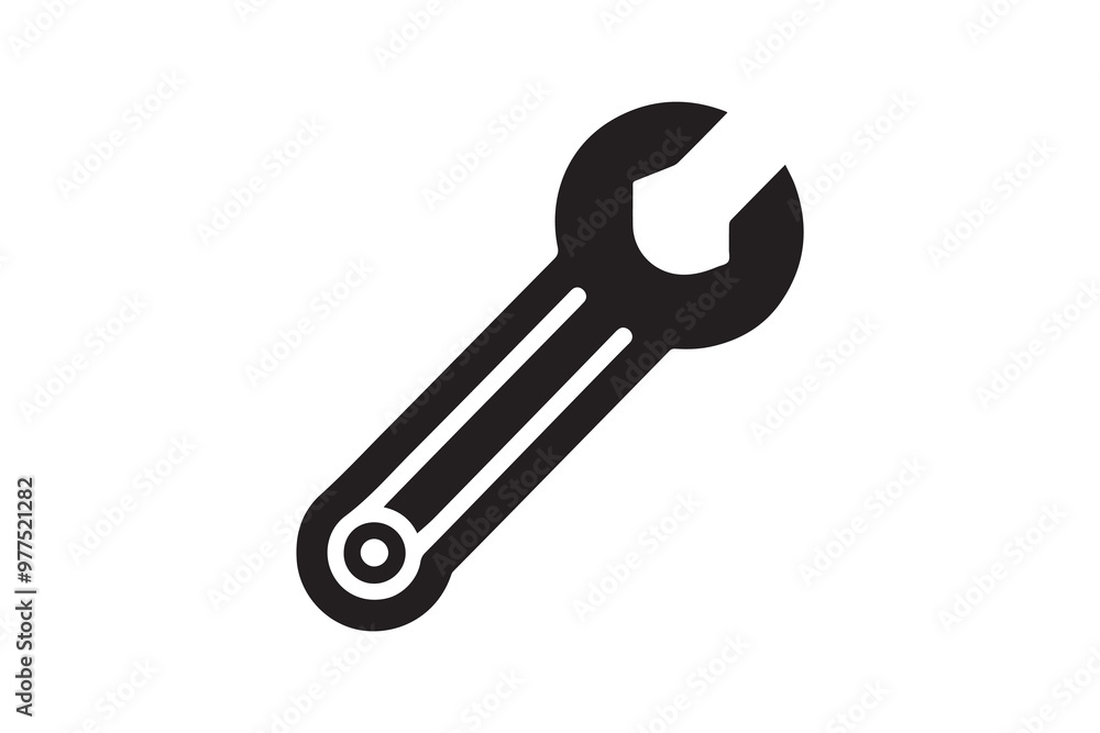 simple black an white wrench and screwdriver vector silhouette isolated on a white background simple black an white wrench and screwdriver vector silhouette isolated on a white background