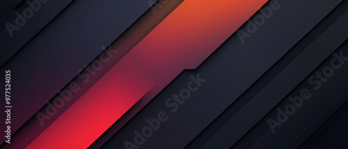 Red and blue abstract background with arrows, simple banner vector graphic design. AI generation.