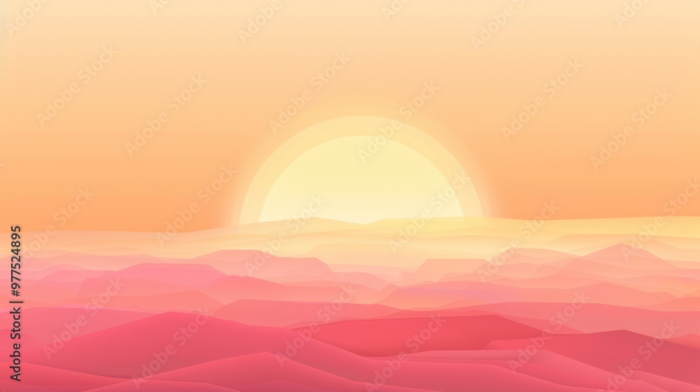 Sunset over Pink Mountains Sunset over Pink Mountains