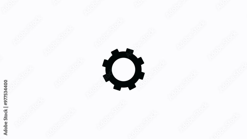 Glowing neon line setting icon with spinning gears icon animated. 4k video. Glowing neon line setting icon with spinning gears icon animated. 4k video.