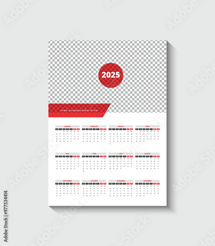 2025 wall calendar template