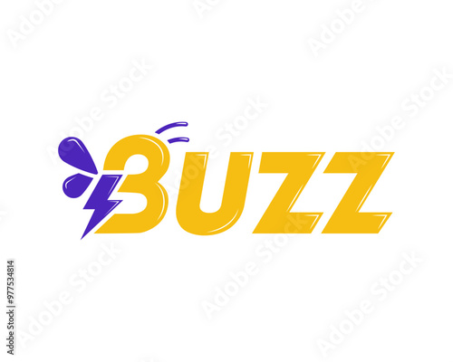 Buzz bee wordmark logo