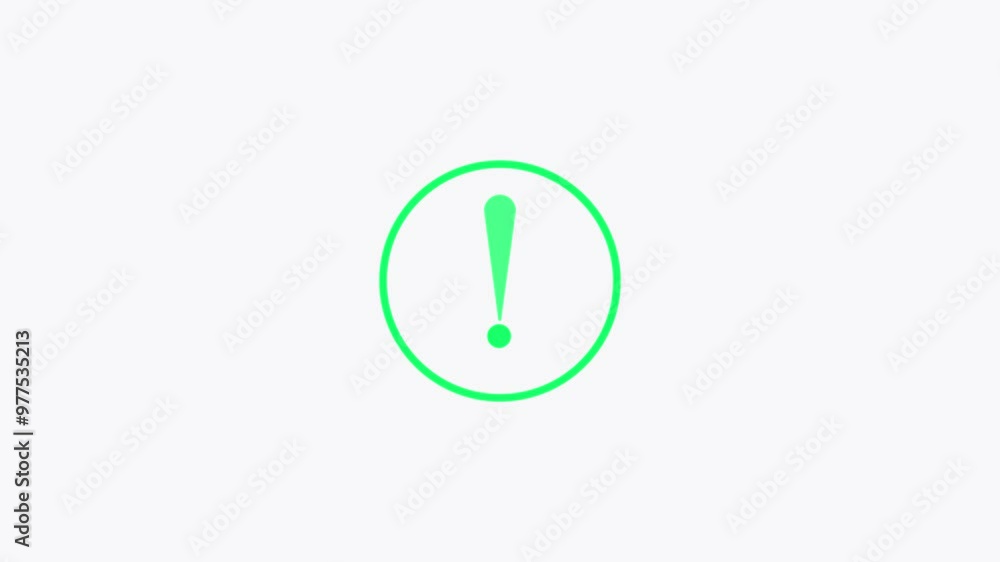 exclamation mark animation on background. Warning attention sign, exclamation mark, attention sign, Alert icon animation. 4k. exclamation mark animation on background. Warning attention sign, exclamation mark, attention sign, Alert icon animation. 4k.