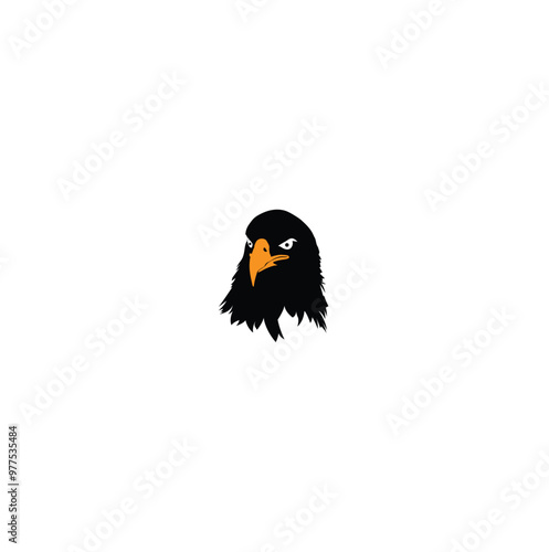 eagle head silhouette vector illustration