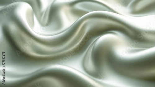 Fluid Metallic Motion - Abstract Background with Smooth Flowing Lines