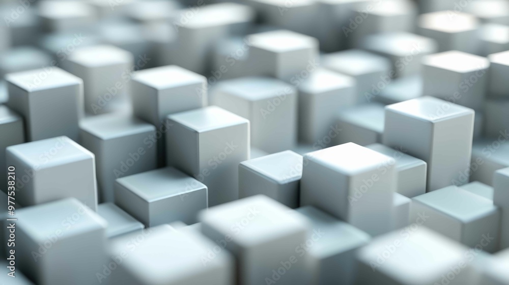 Dynamic Abstract 3D Blocks with Play of Light and Shadow Effects Dynamic Abstract 3D Blocks with Play of Light and Shadow Effects