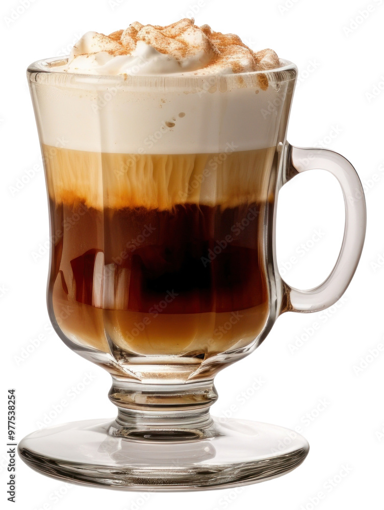 PNG A cup of Irish Coffee coffee beverage dessert. PNG A cup of Irish Coffee coffee beverage dessert.