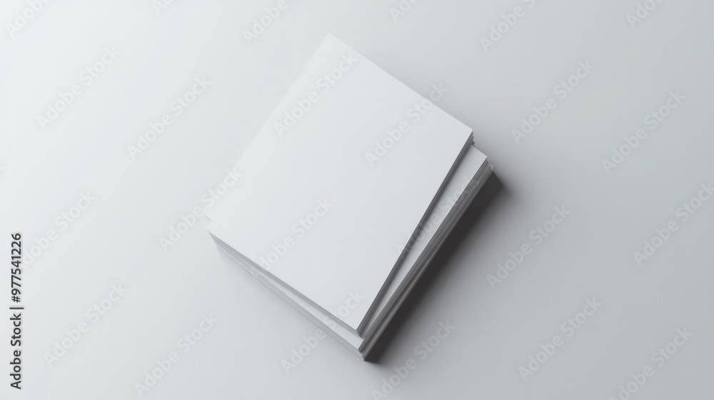 A white paper sheet with rounded corners, set on a light grey background for modern design or print mockups. A white paper sheet with rounded corners, set on a light grey background for modern design or print mockups.