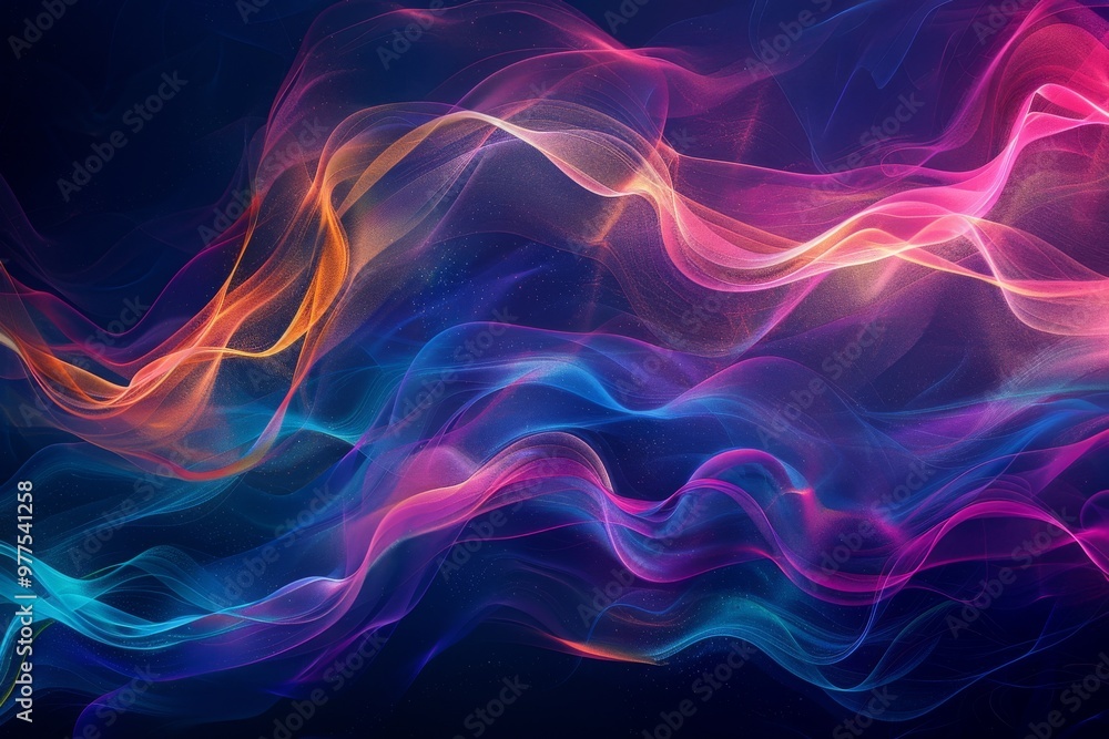 A colorful, swirling pattern of blue, red, and orange waves A colorful, swirling pattern of blue, red, and orange waves
